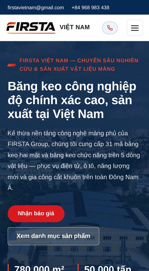 FIRSTA VIETNAM 工业胶带官网案例