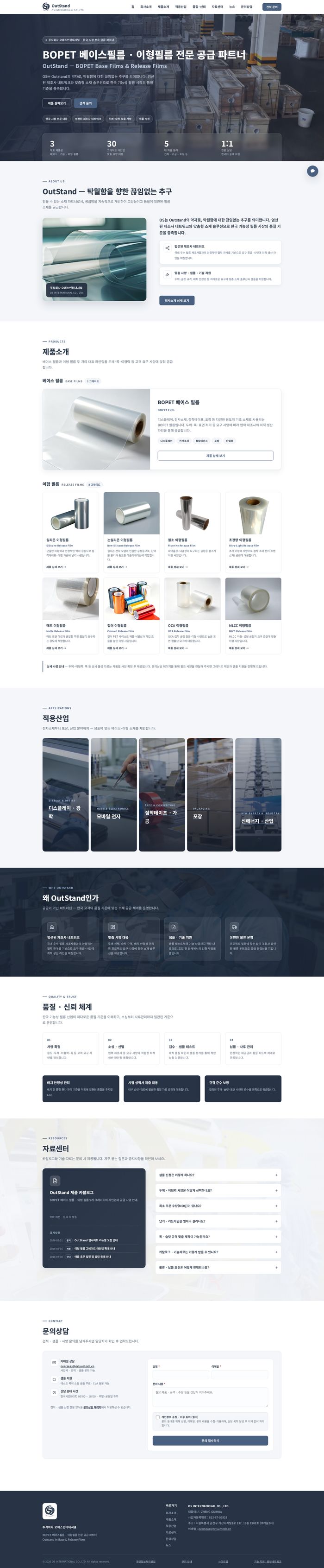 OUTSTAND OS 薄膜材料官网案例